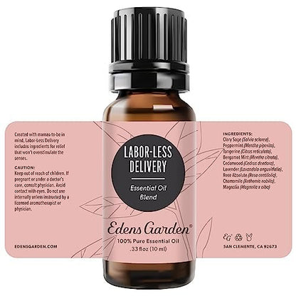 Edens Garden Labor-Less Delivery Bio-Ölmischung – 100 % reine, unverdünnte, natürliche, therapeutische Aromatherapie-Mischung für Diffuser, Haut, Gesicht, Luftbefeuchter – 10 ml