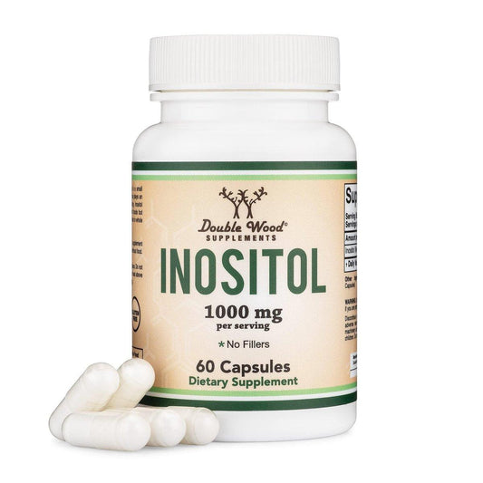 Inositol Kapseln (Myo-Inositol) 1000 mg – Frauenunterstützung, 60 Kapseln, vegan, glutenfrei, ohne Füllstoffe von Double Wood