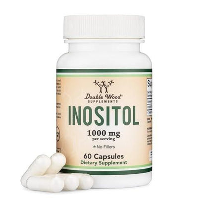 Inositol Kapseln (Myo-Inositol) 1000 mg – Frauenunterstützung, 60 Kapseln, vegan, glutenfrei, ohne Füllstoffe von Double Wood