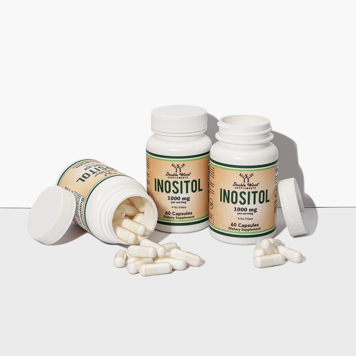 Inositol Kapseln (Myo-Inositol) 1000 mg – Frauenunterstützung, 60 Kapseln, vegan, glutenfrei, ohne Füllstoffe von Double Wood