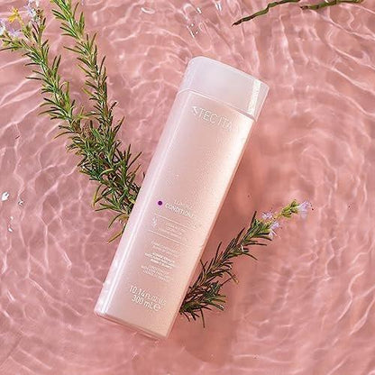Tec Italy Lumina Conditioner Purple Toning für blondes, graues & gebleichtes Haar, neutralisiert Gelbtöne, verstärkt Glanz & Geschmeidigkeit, UV-Farbschutz, feuchtigkeitsspendende Formel, 300 ml
