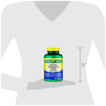 Calcium Magnesium Zinc mit Vitamin D3 | 600 mg Calcium + Magnesium + Zink | Nahrungsergänzungsmittel | 250 Kapseln | STS Home