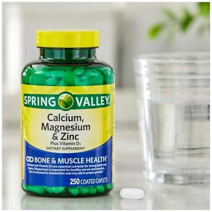Calcium Magnesium Zinc mit Vitamin D3 | 600 mg Calcium + Magnesium + Zink | Nahrungsergänzungsmittel | 250 Kapseln | STS Home