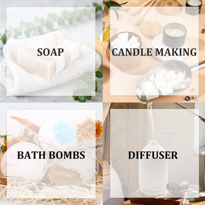 SALKING Frühlingsduft-Öle Set – Premium Bio-Öle für Diffuser, Seifen- & Kerzenherstellung – Nach Regen, Frisch gemähtes Gras, Duftwicke, Rosen-Geranie, Kirschblüte, Gardenie