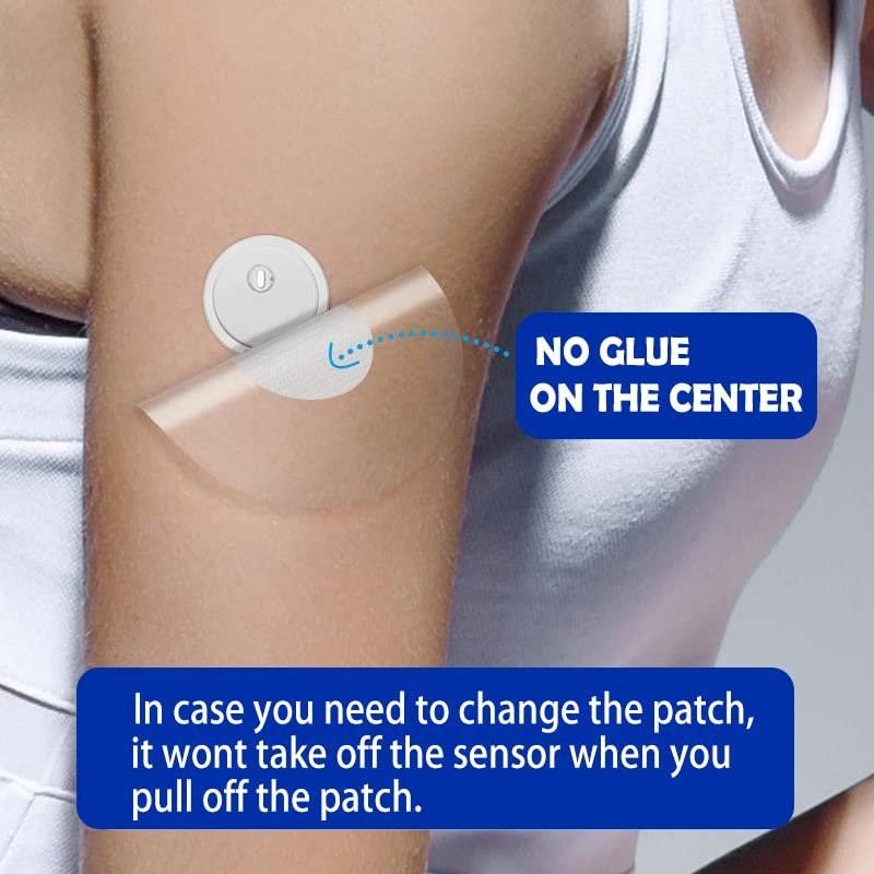 HONYOU 60 Stück Libre 3 Plus Sensorschutz-Aufkleber, wasserdichte Klebepflaster für Freestyle Glucose 15-Tage-Sensor, CGM klares Overpatch-Bandage, latexfrei, hypoallergen, schweißbeständig, atmungsaktiv, ohne Loch