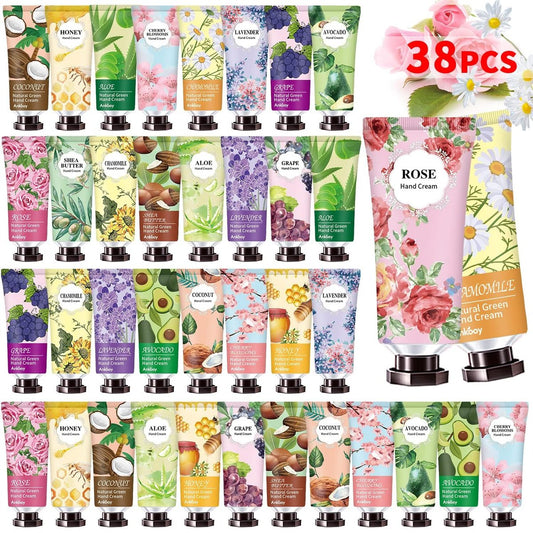 INALIER 38er Pack Handcreme Bulk – Geschenke zum Muttertag, Mini Reisegröße Handlotion für trockene, rissige Hände – ideal für Frauen, Teenager, Kollegen, Lehrer, Krankenschwestern