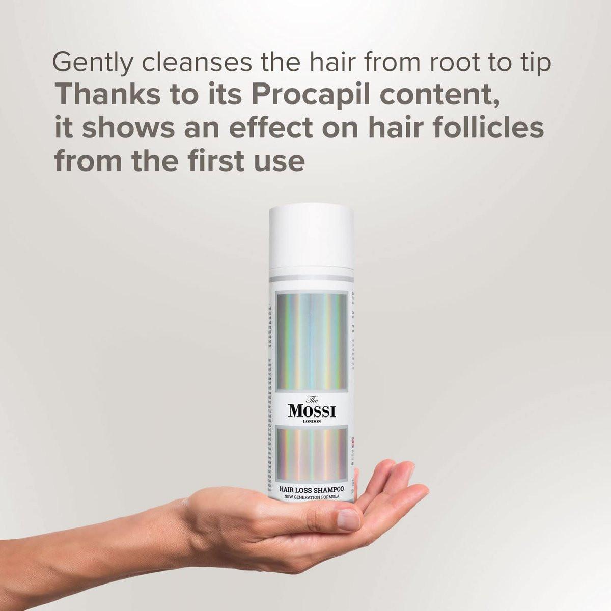The Mossi London Haarwuchs-Shampoo für dünner werdendes Haar und alle Haartypen - 200 ml