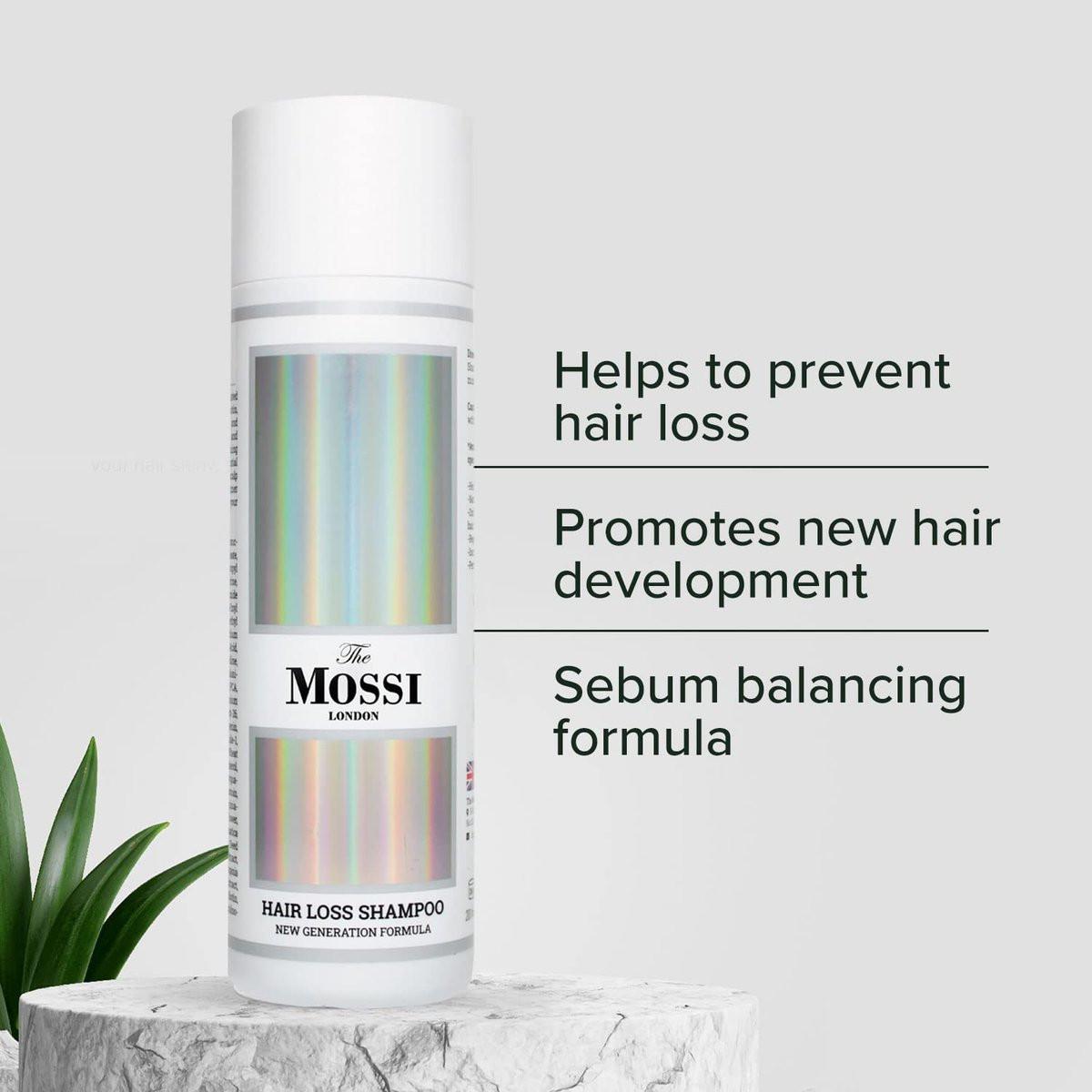 The Mossi London Haarwuchs-Shampoo für dünner werdendes Haar und alle Haartypen - 200 ml