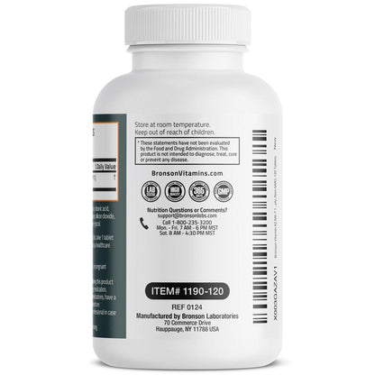 Bronson Vitamin K2 MK-7 100 MCG – Knochenunterstützung, MK7 Menaquinon, Non-GMO, 120 Tabletten