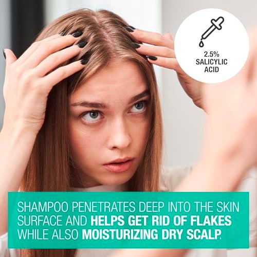 Neutrogena Scalp Therapy Anti-Schuppen Shampoo bei juckender Kopfhaut, 2,5 % Salicylsäure mit Pfefferminzduft, 355 ml