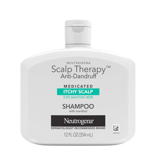 Neutrogena Scalp Therapy Anti-Schuppen Shampoo bei juckender Kopfhaut, 2,5 % Salicylsäure mit Pfefferminzduft, 355 ml