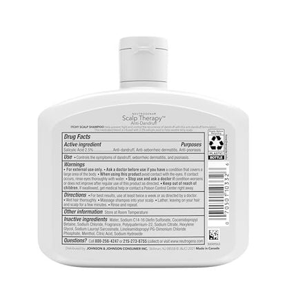 Neutrogena Scalp Therapy Anti-Schuppen Shampoo bei juckender Kopfhaut, 2,5 % Salicylsäure mit Pfefferminzduft, 355 ml