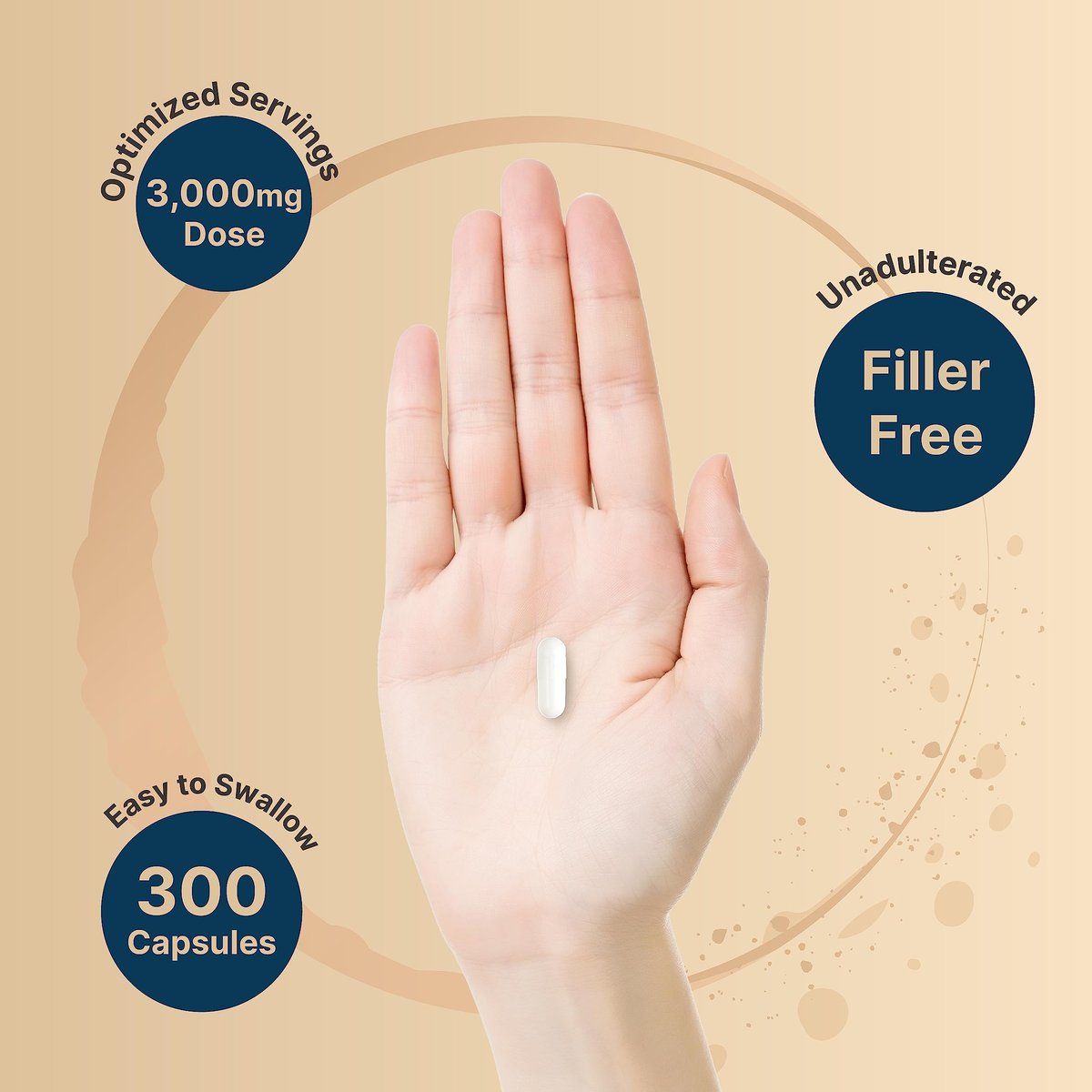 NatureBell Creatin-Monohydrat Kapseln 3.000 mg pro Portion, 300 Stück | Mikronisiertes, ungewürztes Creatin | Pre-Workout & Muskelkraft Unterstützung | Leicht zu schlucken, ohne Füllstoffe | 50 Portionen