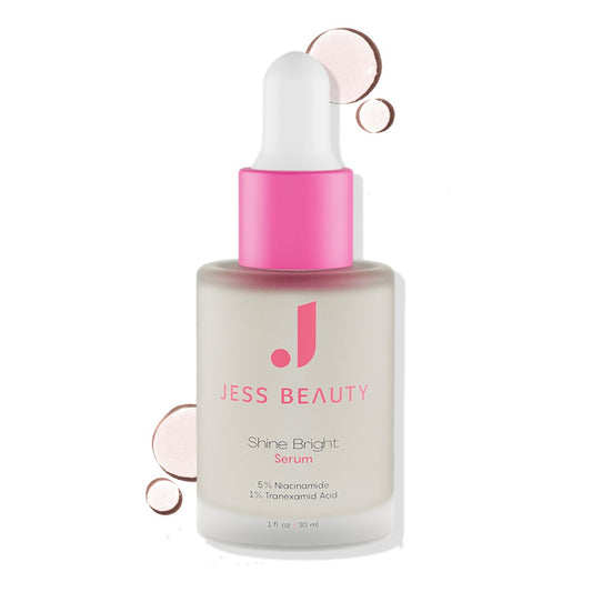 JESS BEAUTY Skin Care Shine Bright Serum – Niacinamid-Gesichtscreme, minimiert Poren, 30 ml