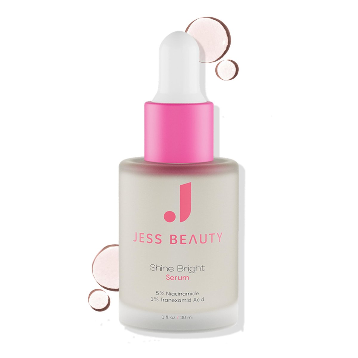 JESS BEAUTY Skin Care Shine Bright Serum – Niacinamid-Gesichtscreme, minimiert Poren, 30 ml