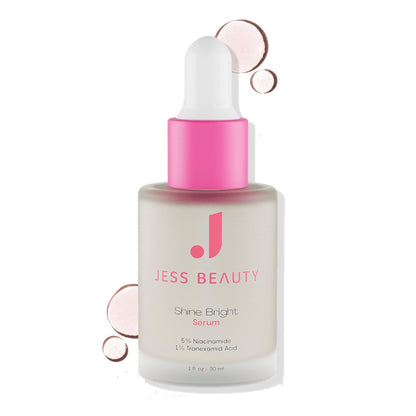 JESS BEAUTY Skin Care Shine Bright Serum – Niacinamid-Gesichtscreme, minimiert Poren, 30 ml