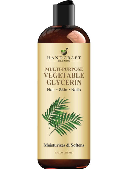 Handcraft Blends Pflanzliches Glycerin / Glycerin – für DIY-Mischungen 240 ml – 100 % rein und natürlich – Premium-Qualität für Haut und Haar – Körper- und Massageöl