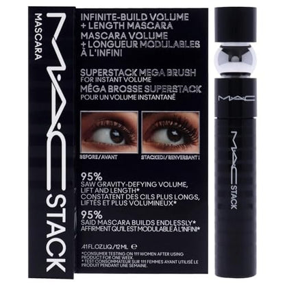 MAC Stack Mascara Superstack Macro Bürste Mascara für Frauen 0,41 oz (Schwarz)