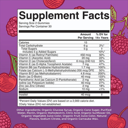 MaryRuth Organics Männer Vitamin Gummibärchen | USDA Bio | Vegan | Tägliche Multivitamine für Immununterstützung | Non-GMO | Glutenfrei | 60 Stück