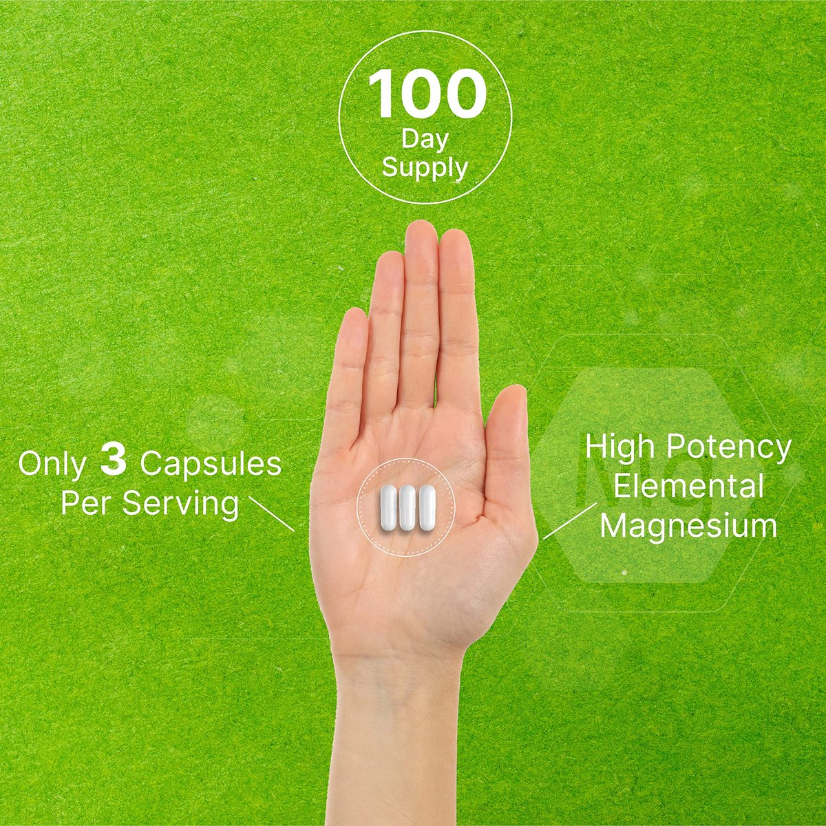 Magnesiumglycinat 400mg, 300 Kapseln | 100% cheliert für leichte Aufnahme | Essenzielles Mineral für Muskeln, Schlaf & Herzgesundheit*