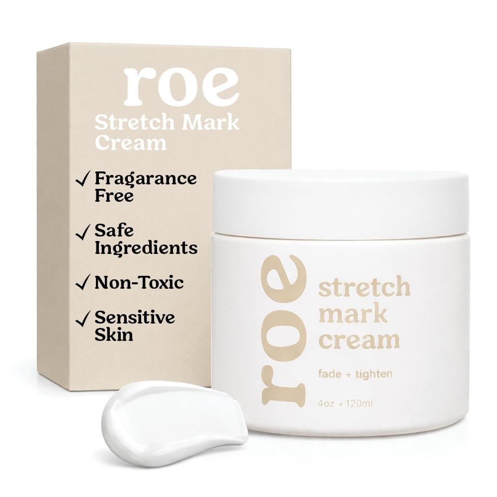 Roe Wellness Schwangerschafts-Stretch-Marken-Creme für Schwangerschaft & Vorbeugung | Ideal für Mütter mit empfindlicher Haut | Pflanzliche Feuchtigkeitsversorgung, Erhöht Hautelastizität und Festigkeit