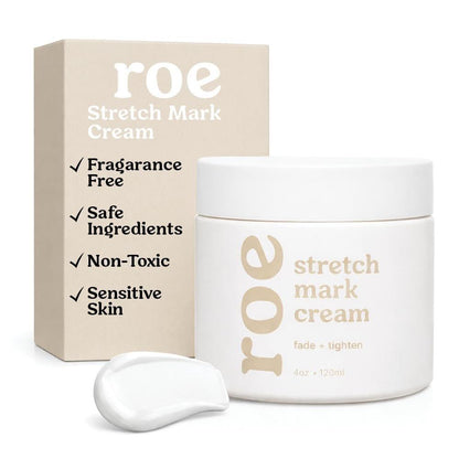 Roe Wellness Schwangerschafts-Stretch-Marken-Creme für Schwangerschaft & Vorbeugung | Ideal für Mütter mit empfindlicher Haut | Pflanzliche Feuchtigkeitsversorgung, Erhöht Hautelastizität und Festigkeit