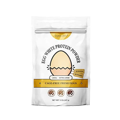 Orgnisulmte Eiklar-Proteinpulver 227 g – pasteurisiert, geschmacksneutral, glutenfrei, nicht gentechnisch verändert, aus Freilandhaltung – ideal zum Backen und für Desserts