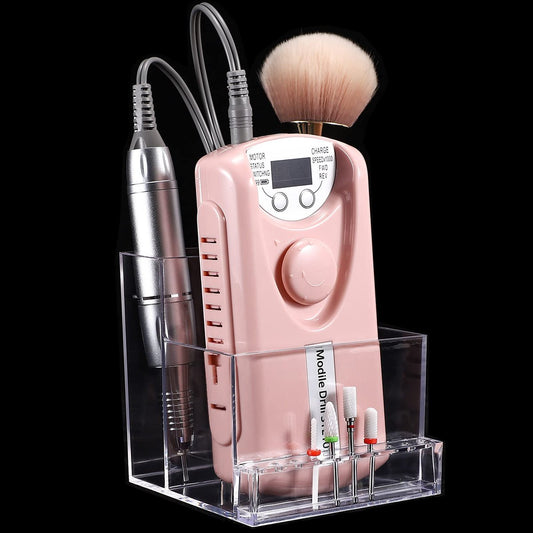 Noverlife 10-Fach Mini-Nagelbohrer Aufbewahrungsbox, Transparenter Nagelbohrer-Bit-Organizer, Bohrer-Aufbewahrungsetui (Nagelbohrer und Bits nicht enthalten)