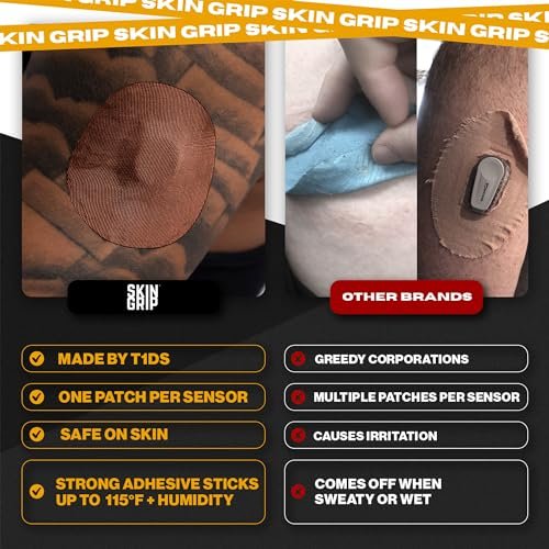 Skin Grip Haftpflaster kompatibel mit Dexcom G7 & Stelo CGM – Wasserdichte & schweißresistente Abdeckung für kontinuierlichen Glukosemonitor – hält sicher 10-15 Tage – 20er-Packung, Schokolade