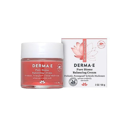 DERMA E Pure Biome Balancing Feuchtigkeitscreme, 56 g – Ausgleichende Gesichtscreme mit Cranberry-Extrakt