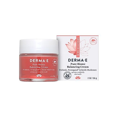 DERMA E Pure Biome Balancing Feuchtigkeitscreme, 56 g – Ausgleichende Gesichtscreme mit Cranberry-Extrakt