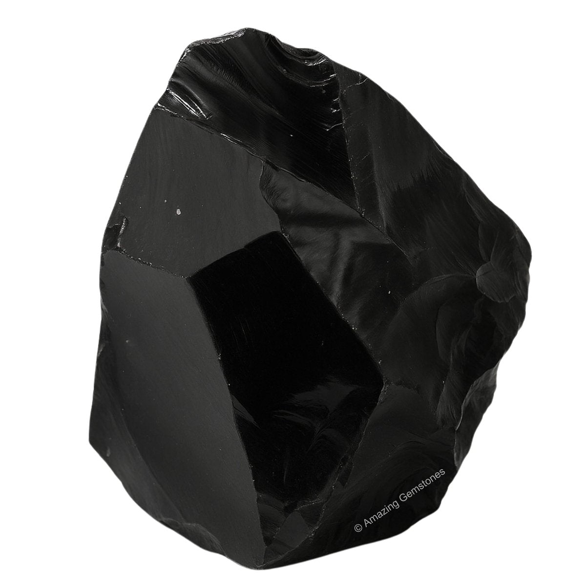Amazing Gemstone Schwarzer Obsidian Rohstein – Natürliche Heilsteine für Tumbling und DIY (2 Stücke)