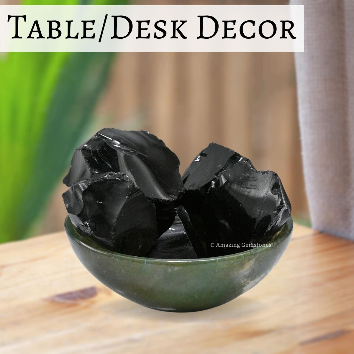 Amazing Gemstone Schwarzer Obsidian Rohstein – Natürliche Heilsteine für Tumbling und DIY (2 Stücke)