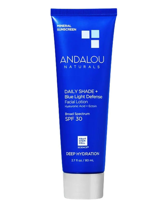 Andalou Naturals Klärende Gesichts-Sonnenschutz SPF 30 – Tägliche Sonnencreme mit Zinkoxid, leichte, nicht fettende, nicht komedogene Formel, parfümfrei – 80 ml