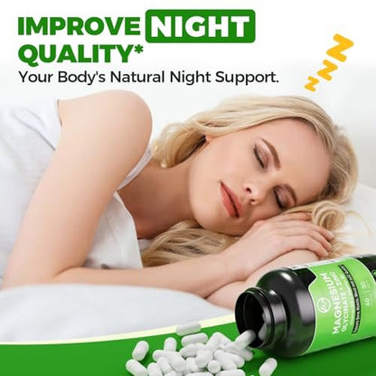 (2er-Pack) Magnesiumglycinat Kapseln, Magnesium mit Zink, Vitamin D3 & B6 – Hoch bioverfügbar – Knochen, Herz, Gelenke, Immunsystem – 120 vegane Kapseln
