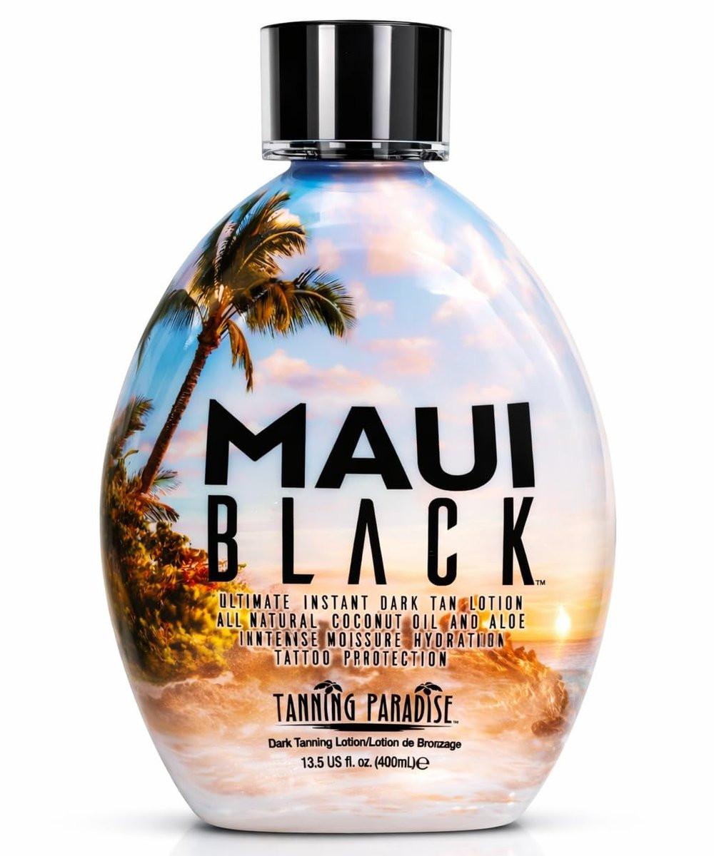 Tanning Paradise Maui Black Selbstbräunungslotion – Natürliche Bräune mit Kokosöl und Aloe, Feuchtigkeitsboost & Tattooschutz, 13,5 oz