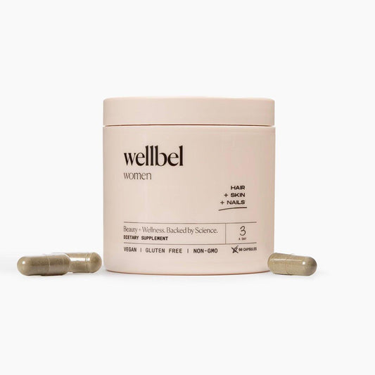 WELLBEL Frauen Clean Supplement für Haare, Haut und Nägel – Vegan, Glutenfrei & Non GMO, 90 Kapseln