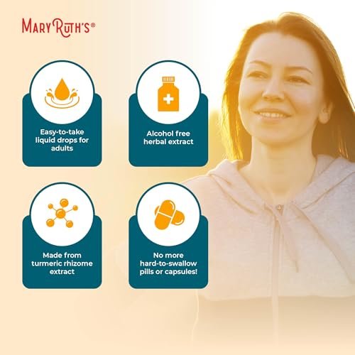 MARYRUTH'S Organics Bio Kurkuma Flüssigextrakt | Zuckerfrei | USDA Bio | Kurkuma Supplement | Nicht-GVO | Glutenfrei | Vegan | Alkoholfreie Tinktur | 30 ml
