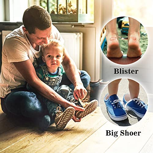 WLLHYF Fersengripps für Kinder – 4 Stück selbstklebende Fersenpolster gegen Blasen und Reibung, für zu große Schuhe, passend für Kleinkinder, Jungen, Mädchen und Frauen (Hautfarbe, 2 Paar)