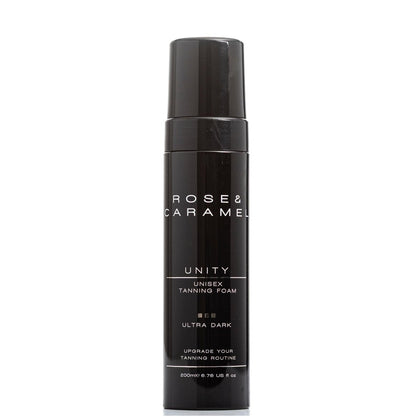 Rose & Caramel Unity Unisex Bronze Selbstbräuner Mousse Ultra Dark 200ml Vegan Tierversuchsfrei