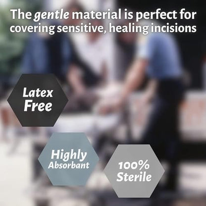 Vakly ABD Kombi Bauchkompressen 8" x 7½" (24er Pack) – Sterile, saugfähige, nicht haftende Wundauflage, einzeln verpackt, ideal für Erste Hilfe und Notfälle