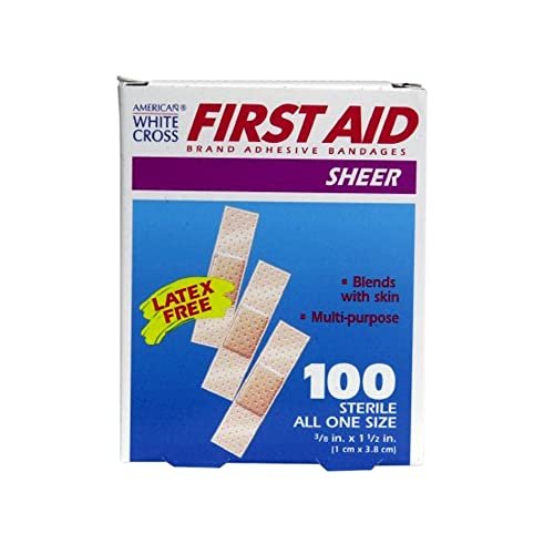 Dukal Sheer Pflaster 0,95 cm x 3,8 cm (Box mit 100 Stück) – Transparente Wundversorgung für kleine Schnittverletzungen