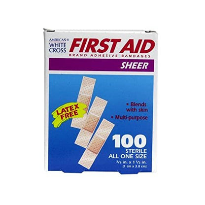 Dukal Sheer Pflaster 0,95 cm x 3,8 cm (Box mit 100 Stück) – Transparente Wundversorgung für kleine Schnittverletzungen