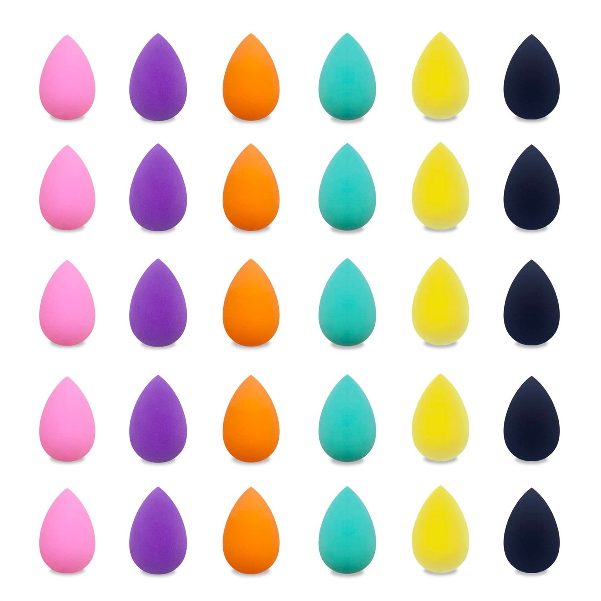 GFOUNS kleine Mini Make-up Schwämme im Bulk: 30 Stück bunte Foundation-Schwämme für Make-up