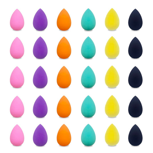 GFOUNS kleine Mini Make-up Schwämme im Bulk: 30 Stück bunte Foundation-Schwämme für Make-up