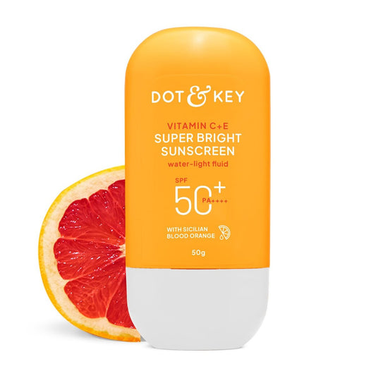DOT & KEY Vitamin C + E Sonnenschutz SPF 50 | Wasserleichter, UVA/UVB & Blaulichtschutz | Flüssig-SPF 50 | Für alle Hauttypen | 50g (1,76 oz), 1er-Pack