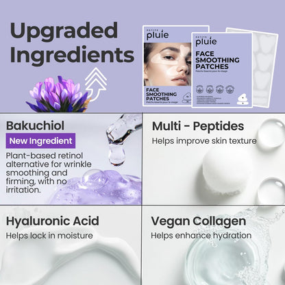 PETITE PLUIE Face Smoothing Wrinkle Patches (78 Stück) | Anti-Aging Nachtpflege mit Bakuchiol, Kollagen & Peptiden | Für Stirnfalten, Krähenfüße & Lachfalten | Hergestellt in Korea