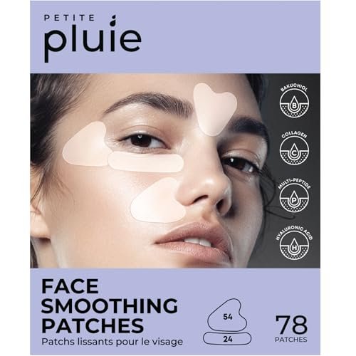 PETITE PLUIE Face Smoothing Wrinkle Patches (78 Stück) | Anti-Aging Nachtpflege mit Bakuchiol, Kollagen & Peptiden | Für Stirnfalten, Krähenfüße & Lachfalten | Hergestellt in Korea