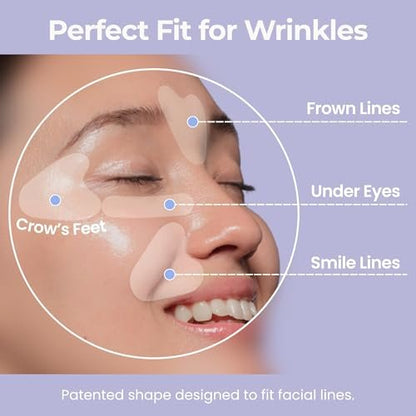 PETITE PLUIE Face Smoothing Wrinkle Patches (78 Stück) | Anti-Aging Nachtpflege mit Bakuchiol, Kollagen & Peptiden | Für Stirnfalten, Krähenfüße & Lachfalten | Hergestellt in Korea