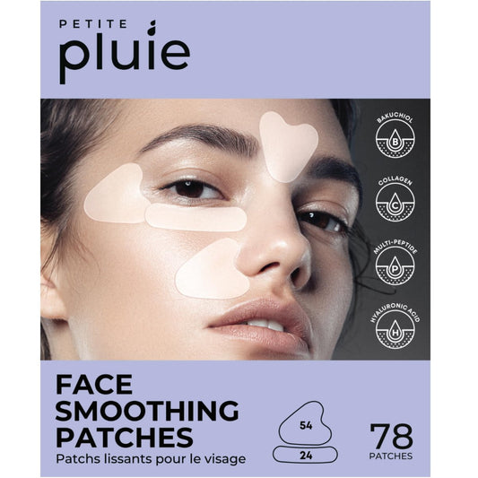 PETITE PLUIE Face Smoothing Wrinkle Patches (78 Stück) | Anti-Aging Nachtpflege mit Bakuchiol, Kollagen & Peptiden | Für Stirnfalten, Krähenfüße & Lachfalten | Hergestellt in Korea